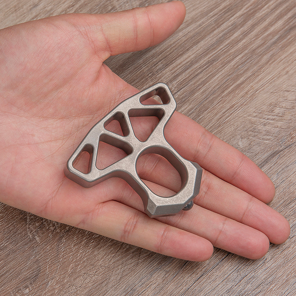 Stainless Steel Single Finger Knuckles – 304 Stonewash with Ceramic Glass Breaker with EDC detail image - detail view 4
