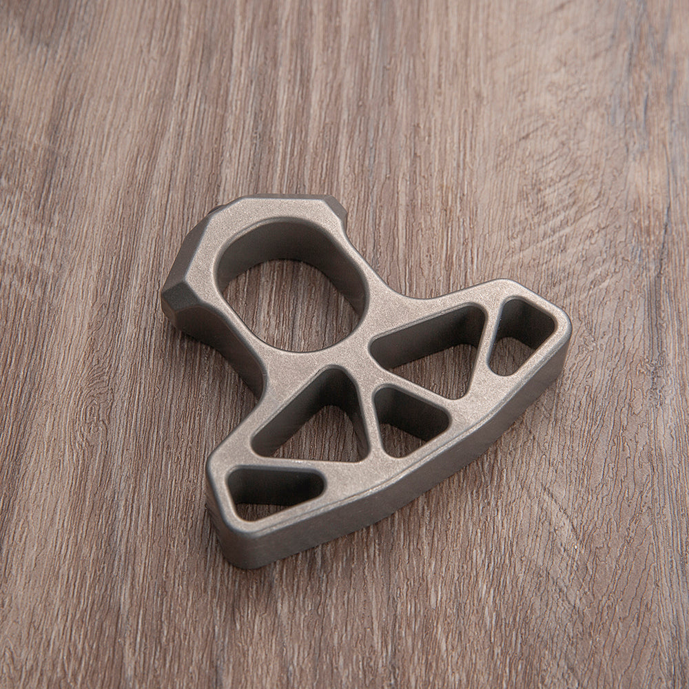 Stainless Steel Single Finger Knuckles – 304 Stonewash with Ceramic Glass Breaker with EDC detail image - detail view 6