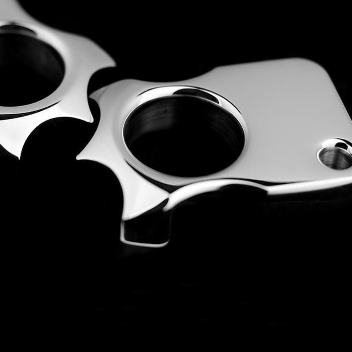 Stainless Steel Single Finger Knuckles – 304 Ultra-Thick Polished Ring with 14mm EDC detail image - detail view 3