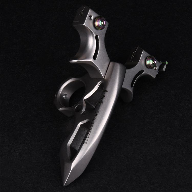 Stainless Steel Slingshot – 404C Spiked Ring with 3-in-1 EDC Multi-Tool detail image - detail view 6