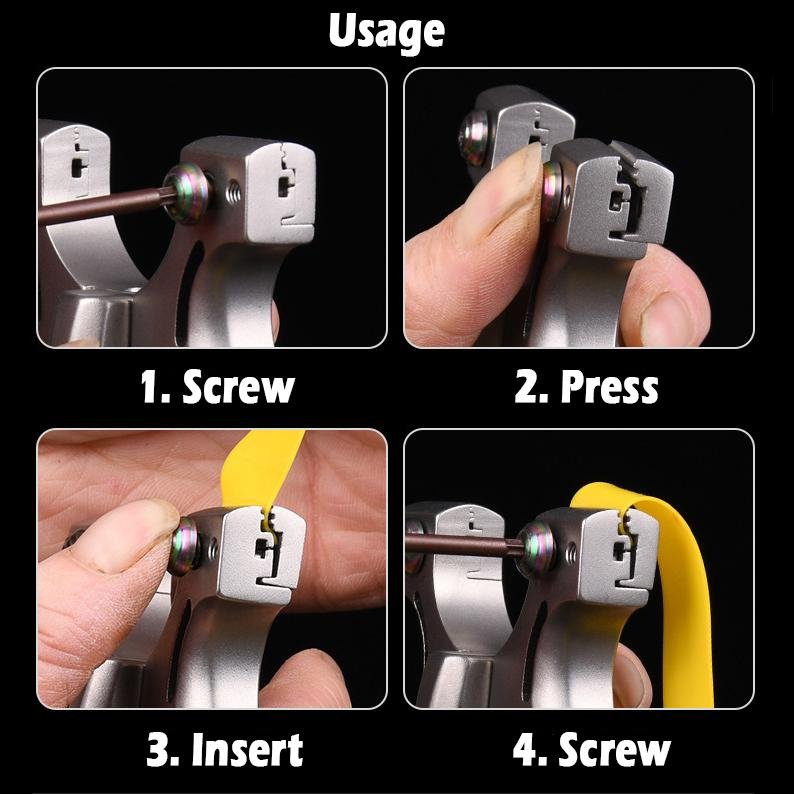 Stainless Steel Slingshot – 404C Spiked Ring with 3-in-1 EDC Multi-Tool detail image - detail view 7