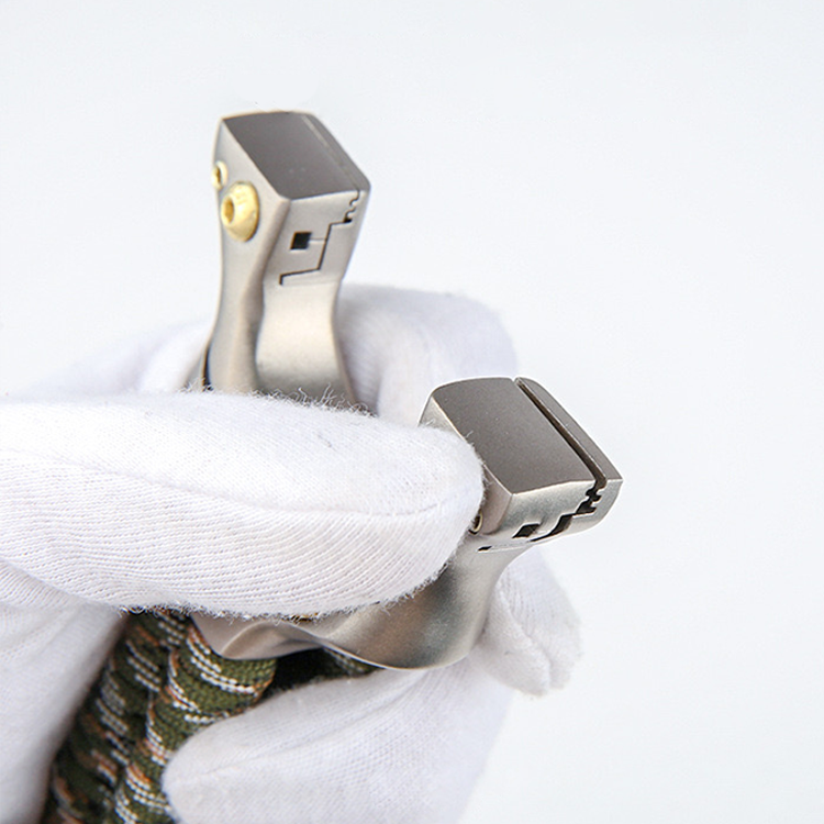 Stainless Steel Slingshot – Powerful with CNC Paracord Handle with Fiber Optic Sight detail image - detail view 4