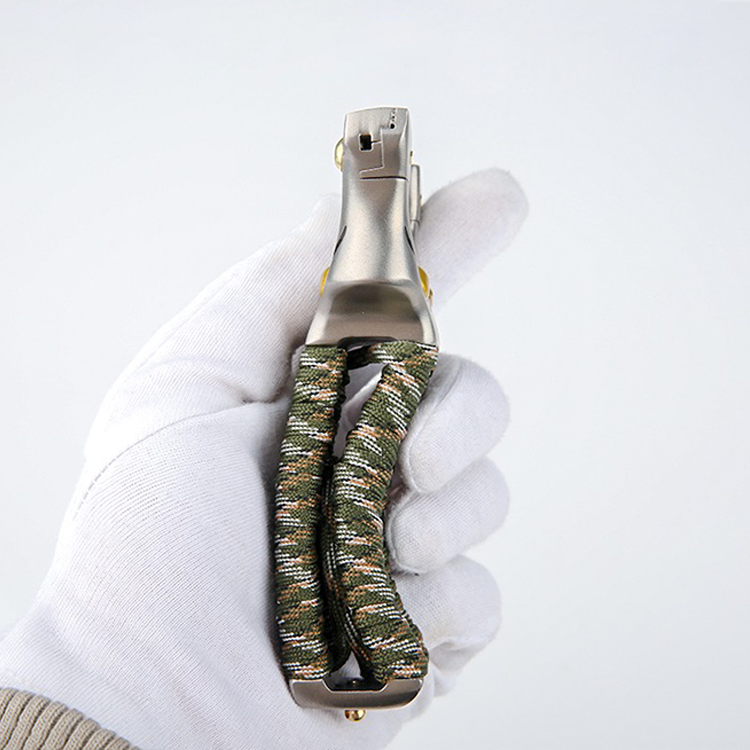 Stainless Steel Slingshot – Powerful with CNC Paracord Handle with Fiber Optic Sight detail image - detail view 5