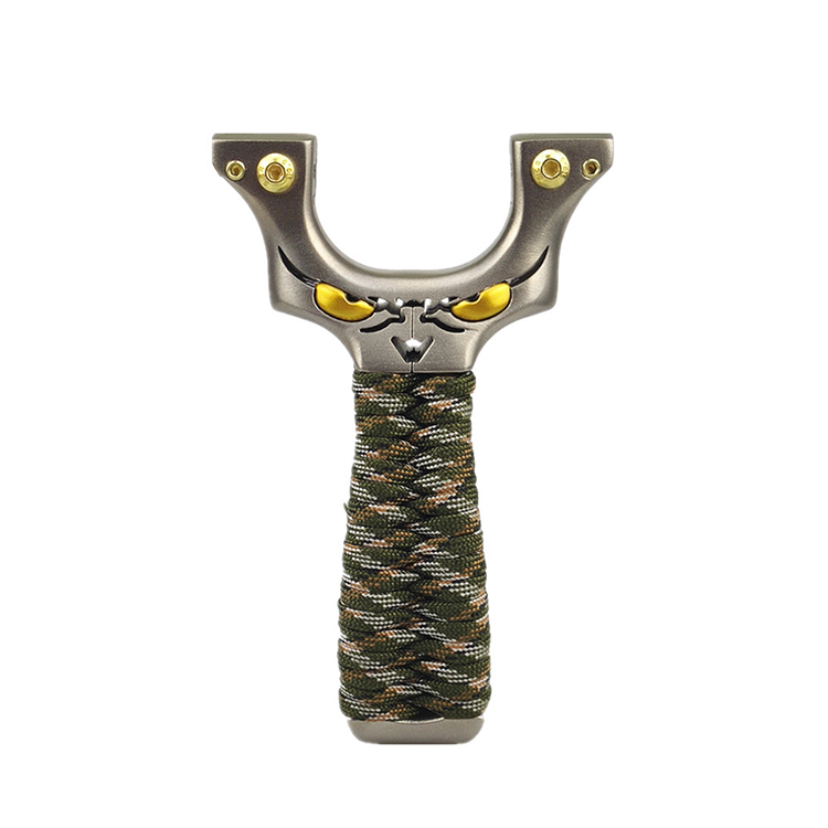 Stainless Steel Slingshot – Powerful with CNC Paracord Handle with Fiber Optic Sight detail image - detail view 6