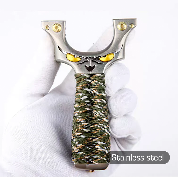 Stainless Steel Slingshot – Powerful with CNC Paracord Handle with Fiber Optic Sight product image