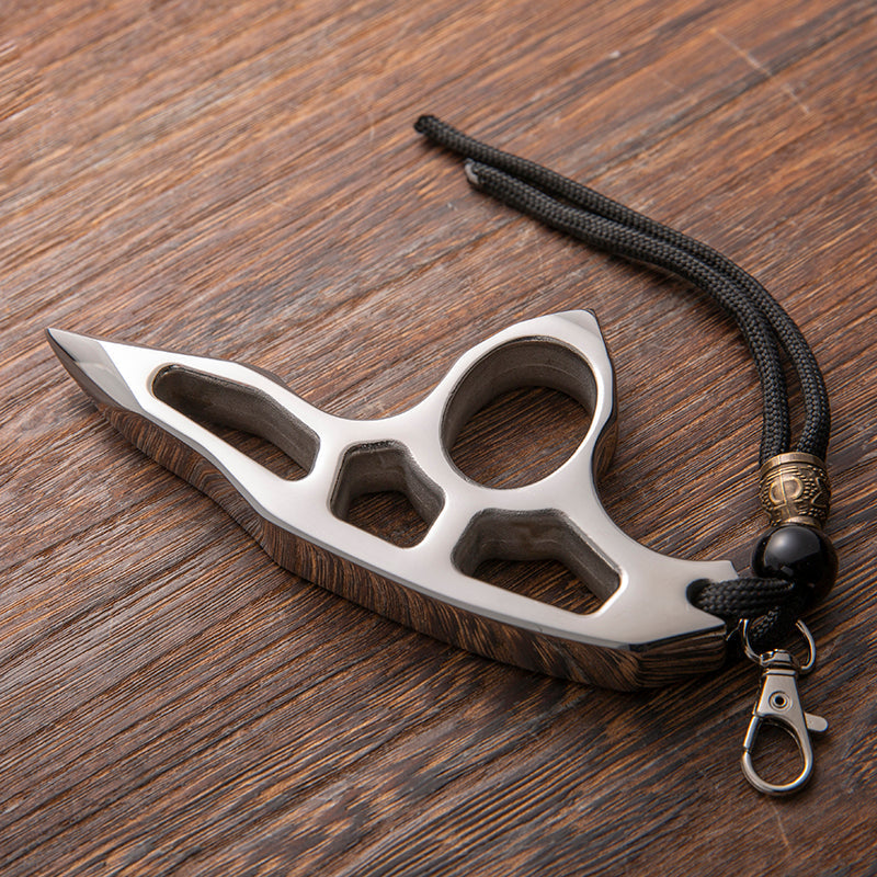 Stainless Steel Spiked Knuckles – 304 Dual Spike Single Finger with Mirror Polished 14mm detail image - detail view 4