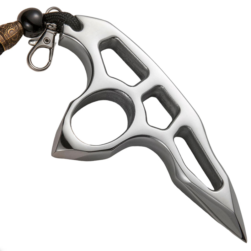 Stainless Steel Spiked Knuckles – 304 Dual Spike Single Finger with Mirror Polished 14mm product image