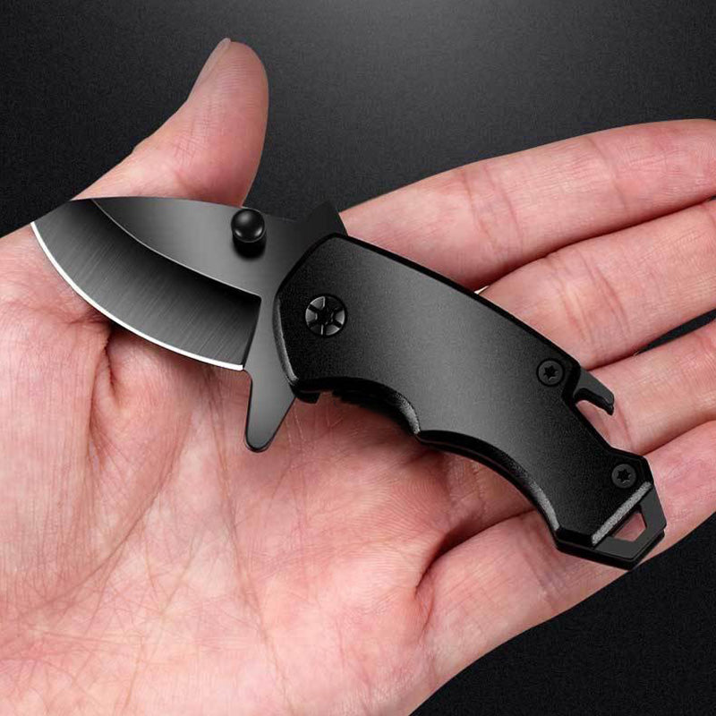 Stainless Steel Utility Knife – Shark Fang Mini Folding with Keychain EDC detail image - detail view 6