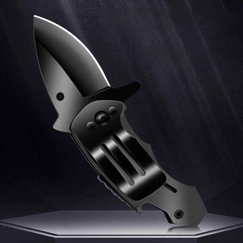 Stainless Steel Utility Knife – Shark Fang Mini Folding with Keychain EDC detail image - detail view 7
