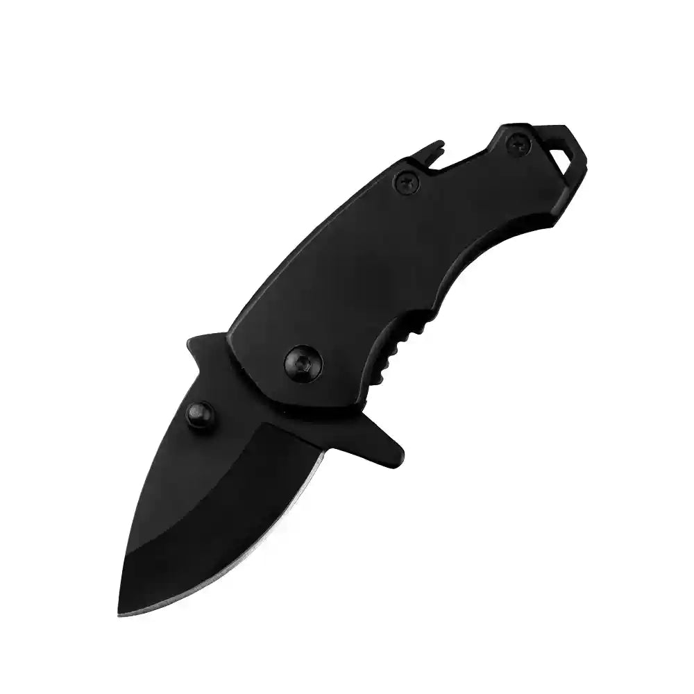 Stainless Steel Utility Knife – Shark Fang Mini Folding with Keychain EDC detail image - detail view 8