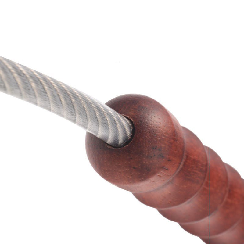 Steel Baton – 56cm Cable Self Defense Whip with Wooden Handle Emergency Tool detail image