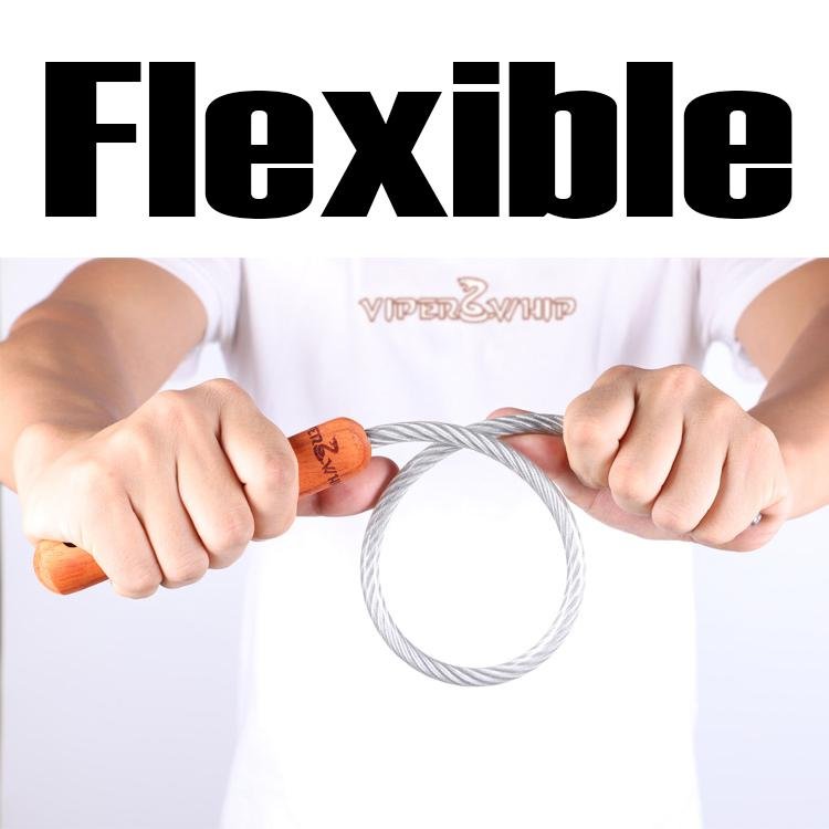 Steel Baton – 60cm Tactical Self Defense Whip with Wooden Handle Cable detail image - detail view 3