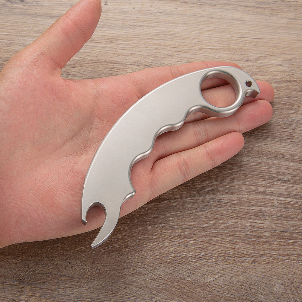 Steel Bottle Opener Knuckles – Brass with 304 Four Finger Kubotan Multi-Tool EDC detail image - detail view 5