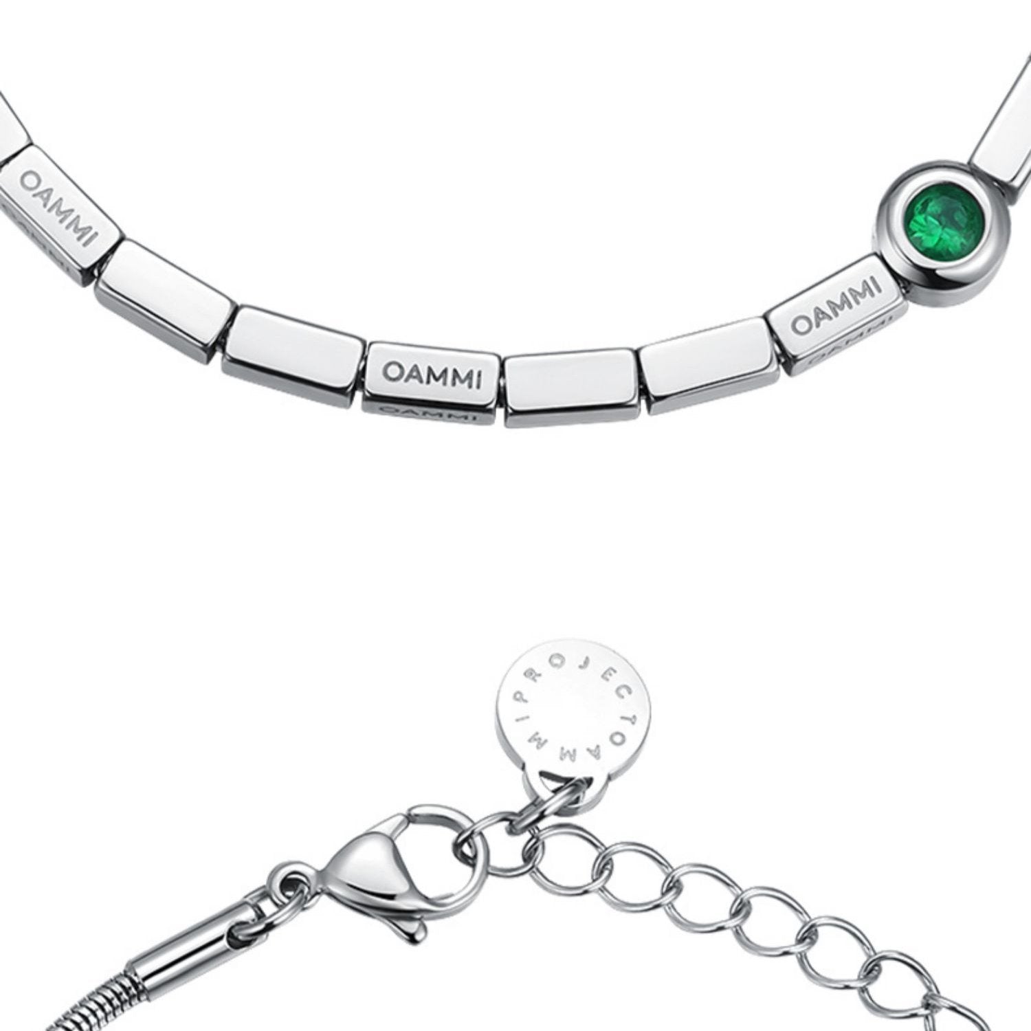 Steel Bracelet – Cosmic Prism Unisex Geometric Cube Link with Modular Design detail image - detail view 8