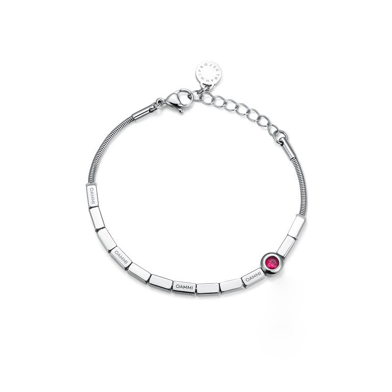 Steel Bracelet – Cosmic Prism Unisex Geometric Cube Link with Modular Design variant image