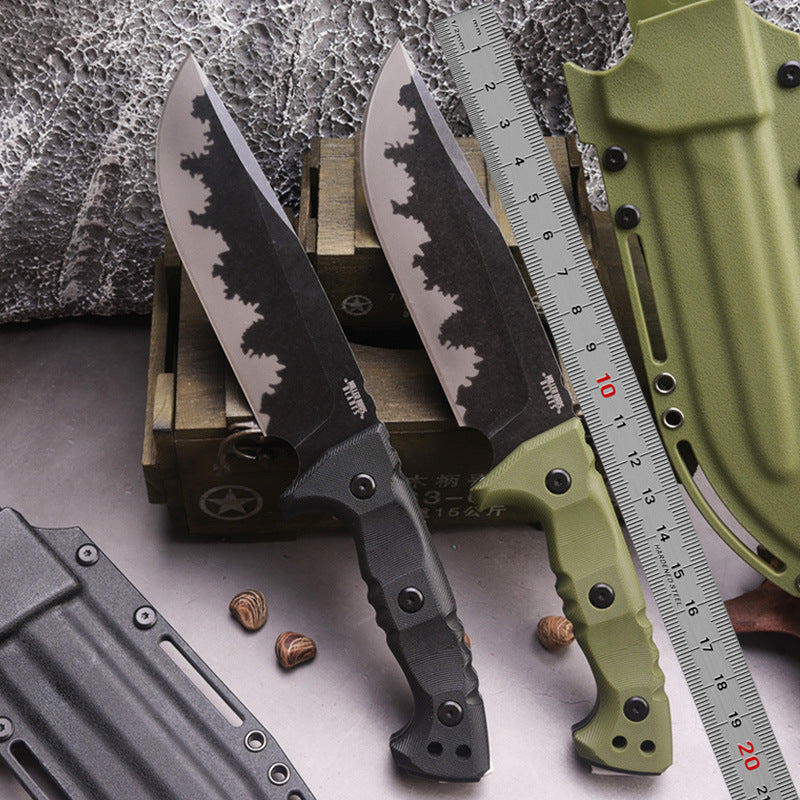 Steel Bushcraft Knife – DC53 Full Tang 6mm Spine Kydex Sheath Hunting Tactical Survival detail image