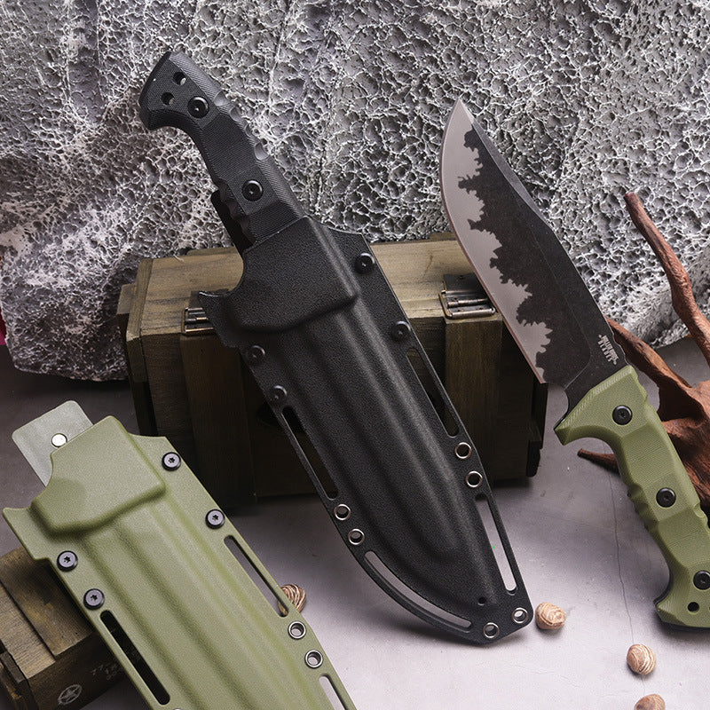 Steel Bushcraft Knife – DC53 Full Tang 6mm Spine Kydex Sheath Hunting Tactical Survival detail image - detail view 4