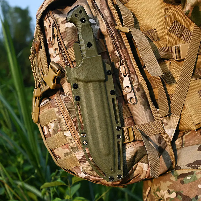 Steel Bushcraft Knife – DC53 Full Tang 6mm Spine Kydex Sheath Hunting Tactical Survival detail image - detail view 6