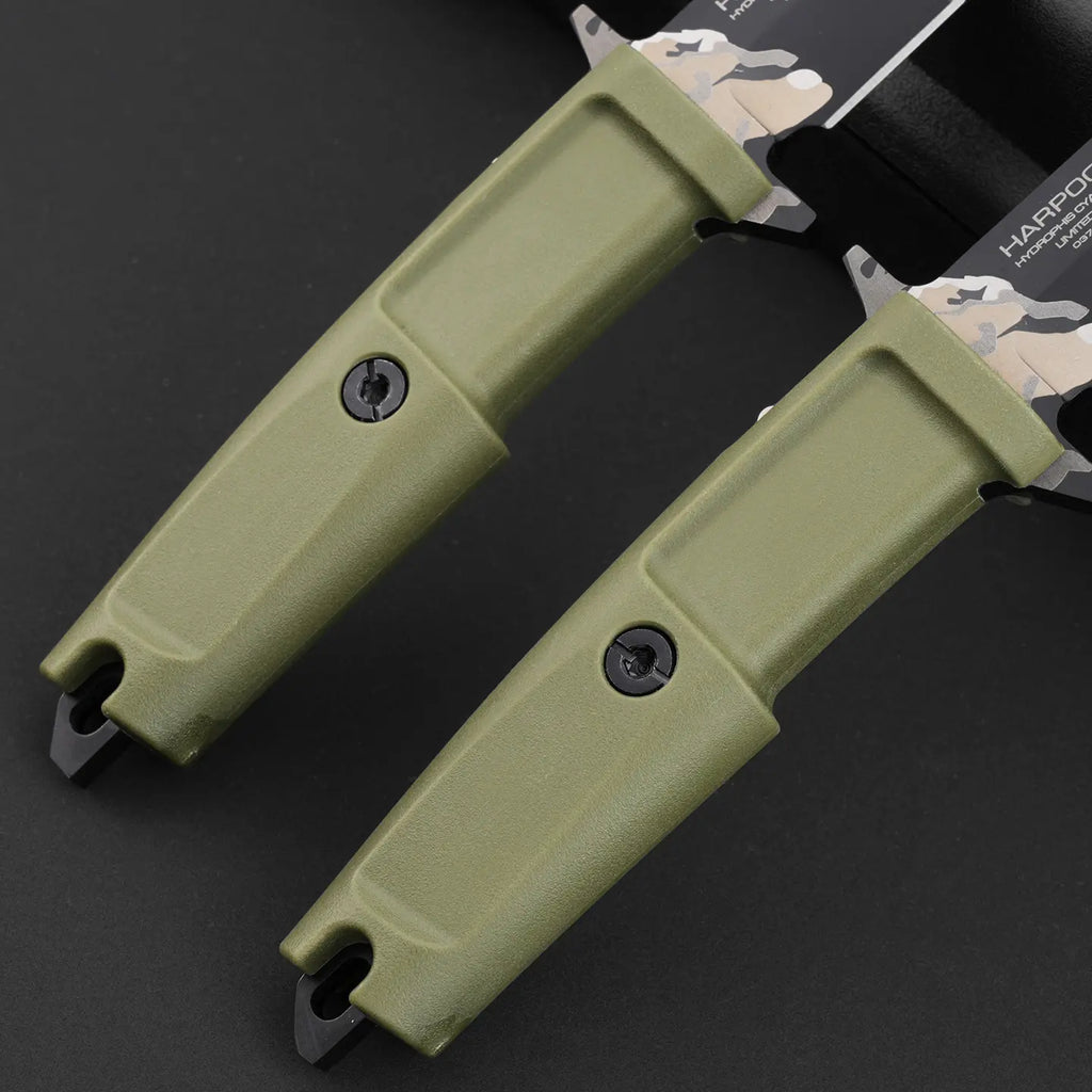 Steel Bushcraft Knife – Fixed Blade Tactical N690Co Tanto Tip Survival Spear Hunting detail image - detail view 4