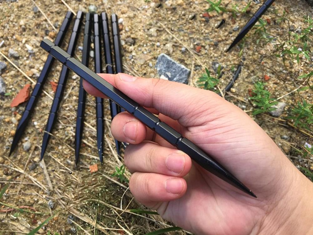 Steel Compact EDC Tool – 3Cr17 Throwing Spikes with 3-Piece Set 59HRC Hardened detail image - detail view 3