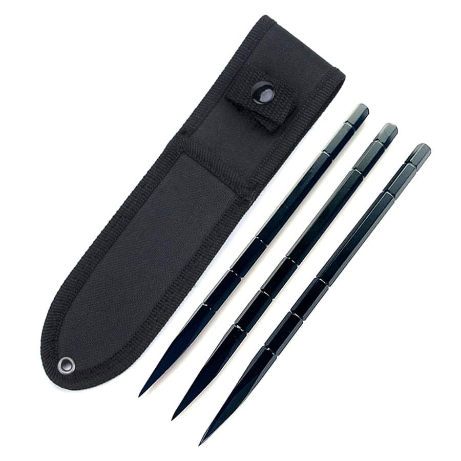 Steel Compact EDC Tool – 3Cr17 Throwing Spikes with 3-Piece Set 59HRC Hardened product image