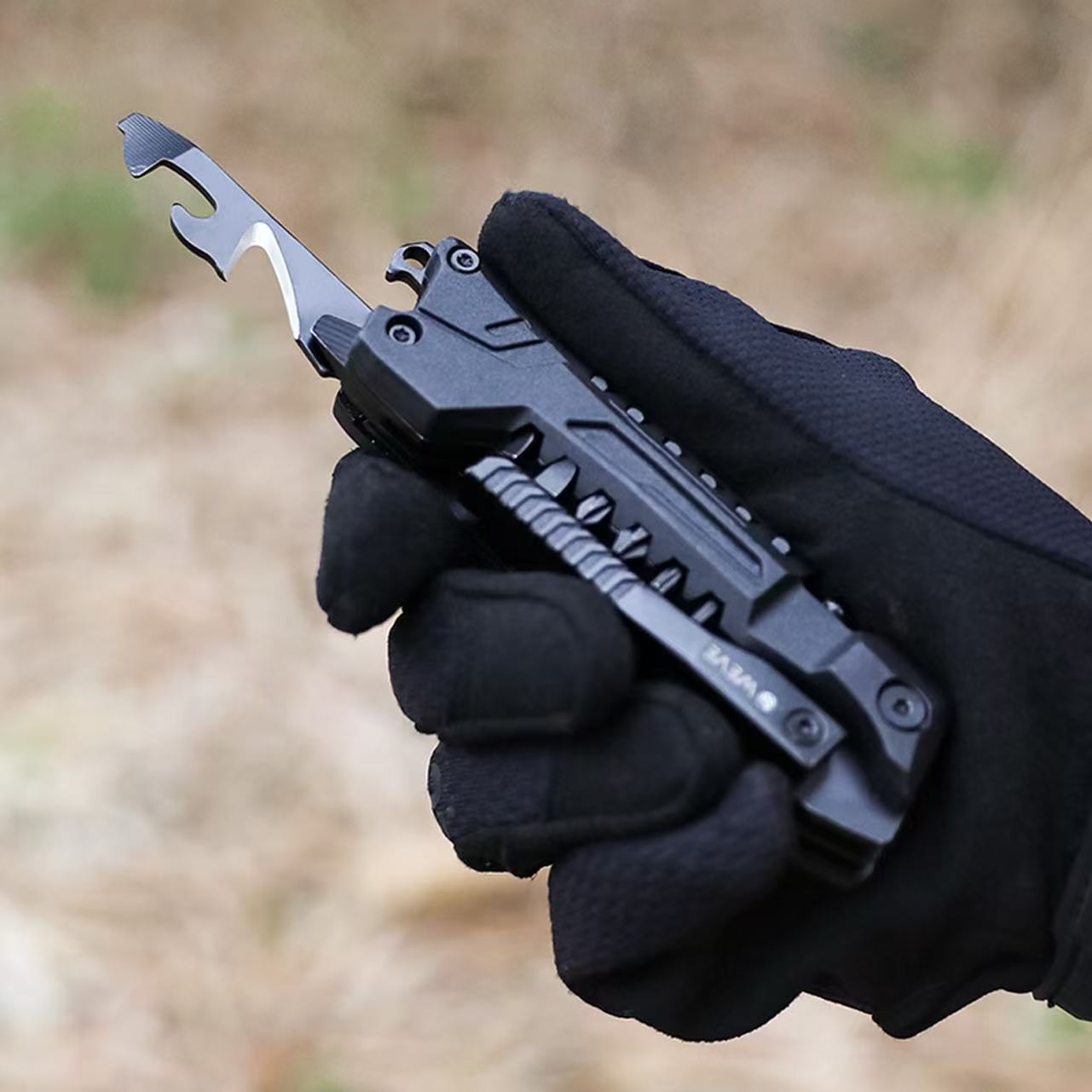 Steel EDC Knife – MultiVex 14-in-1 Tactical Multi-Tool with All- Compact detail image - detail view 6