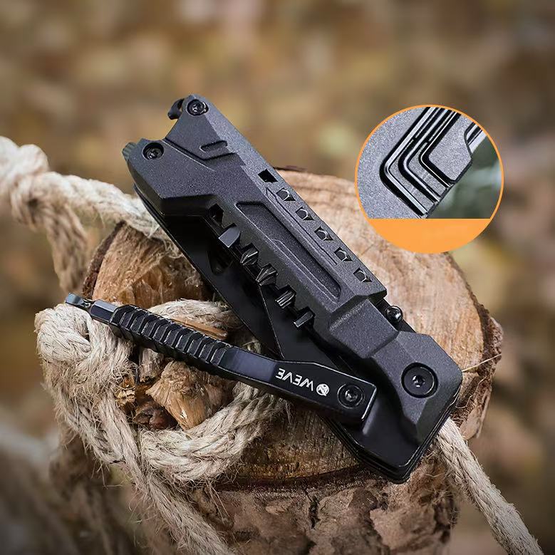Steel EDC Knife – MultiVex 14-in-1 Tactical Multi-Tool with All- Compact detail image - detail view 8