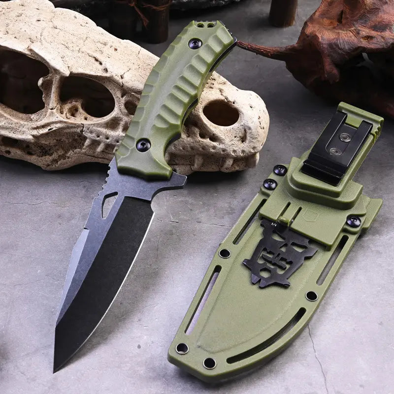 Steel EDC Knife – Survival 8Cr13MoV Fire Starter Kit Camping Outdoor Mountaineering product image