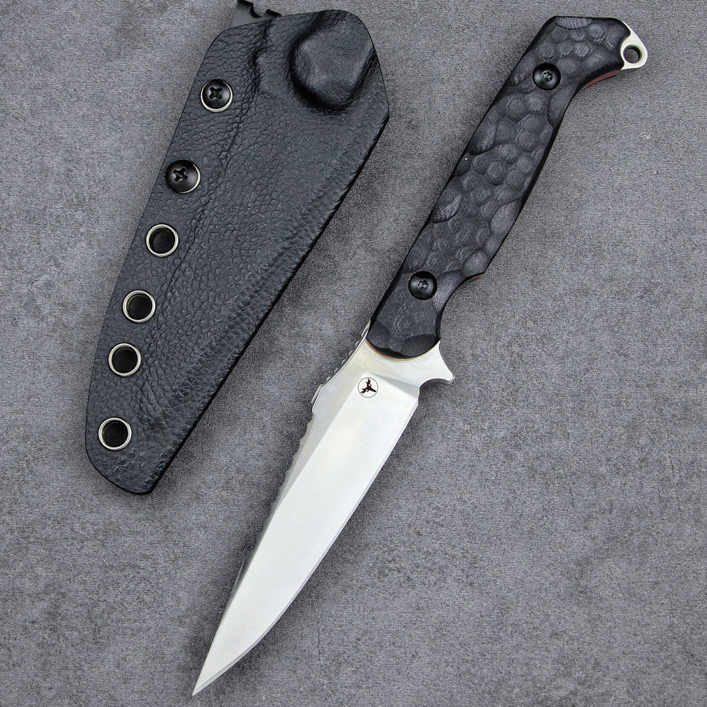 Steel Fixed Blade Knife – 14C28N G10 Handle Serrated Sheath Camping Survival Tactical EDC variant image