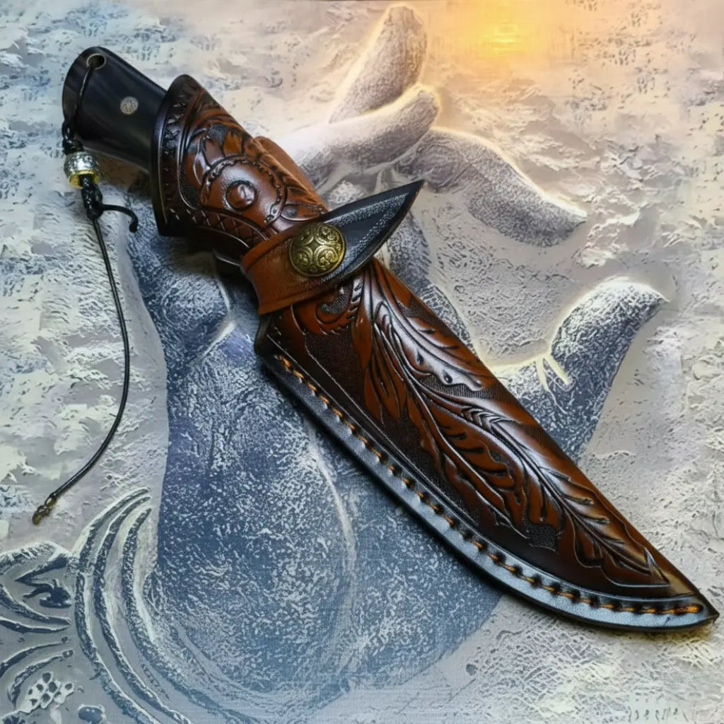 Steel Fixed Blade Knife – DC53 Tactical 61 HRC Ebony Handle Outdoor Survival detail image - detail view 3