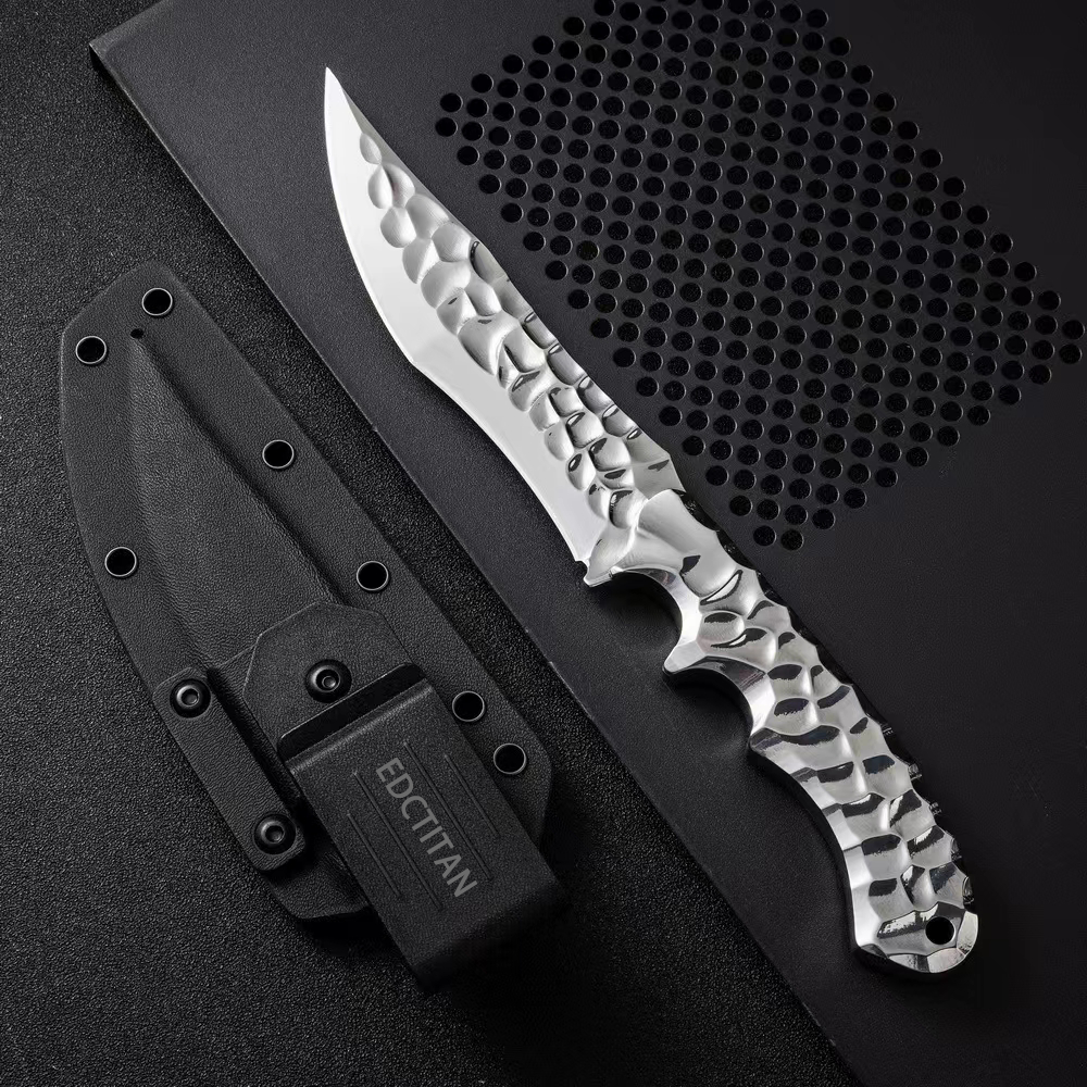 Steel Fixed Blade Knife – Hunting VG10 Leather Sheath Kydex Sheath Outdoor Collector detail image - detail view 12