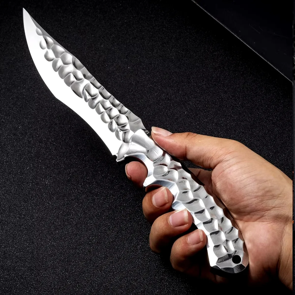 Steel Fixed Blade Knife – Hunting VG10 Leather Sheath Kydex Sheath Outdoor Collector detail image - detail view 3
