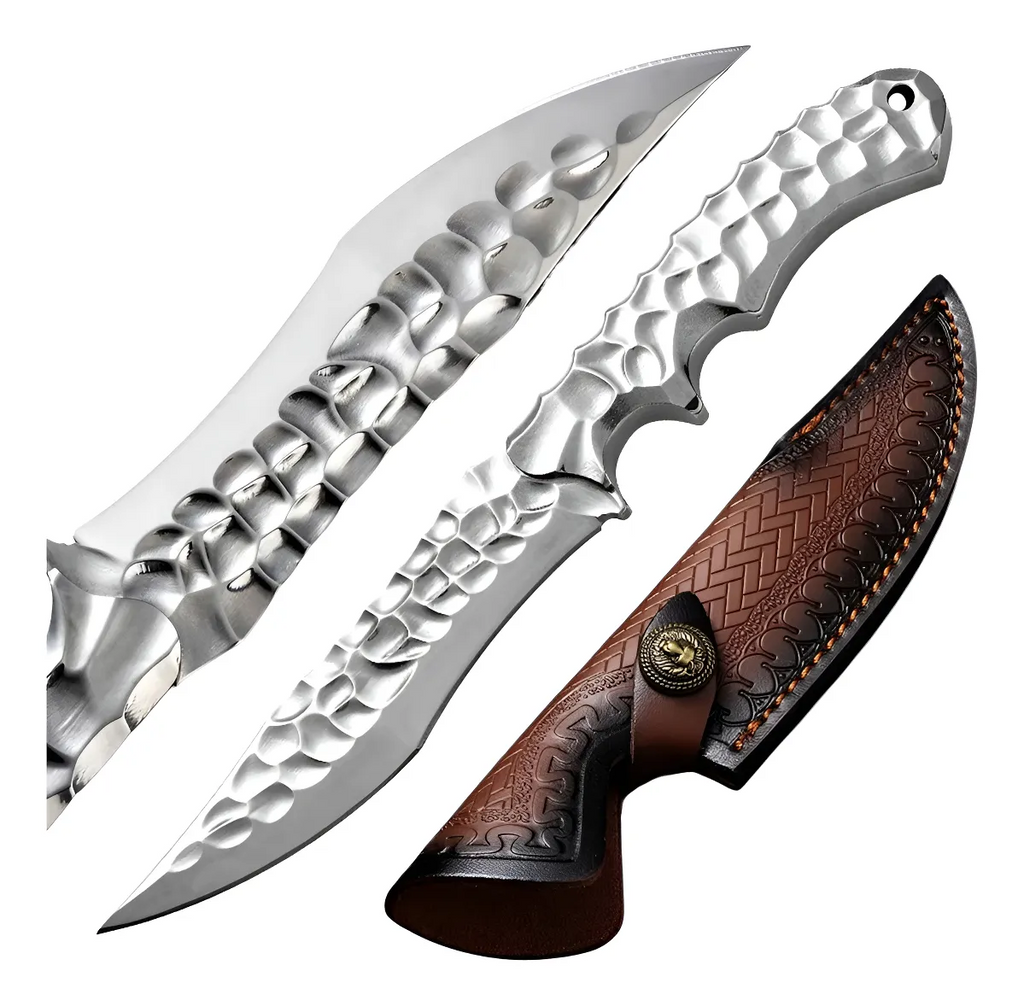 Steel Fixed Blade Knife – Hunting VG10 Leather Sheath Kydex Sheath Outdoor Collector detail image - detail view 4