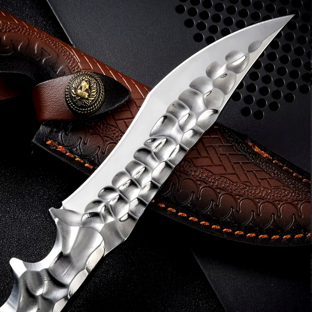 Steel Fixed Blade Knife – Hunting VG10 Leather Sheath Kydex Sheath Outdoor Collector detail image - detail view 5