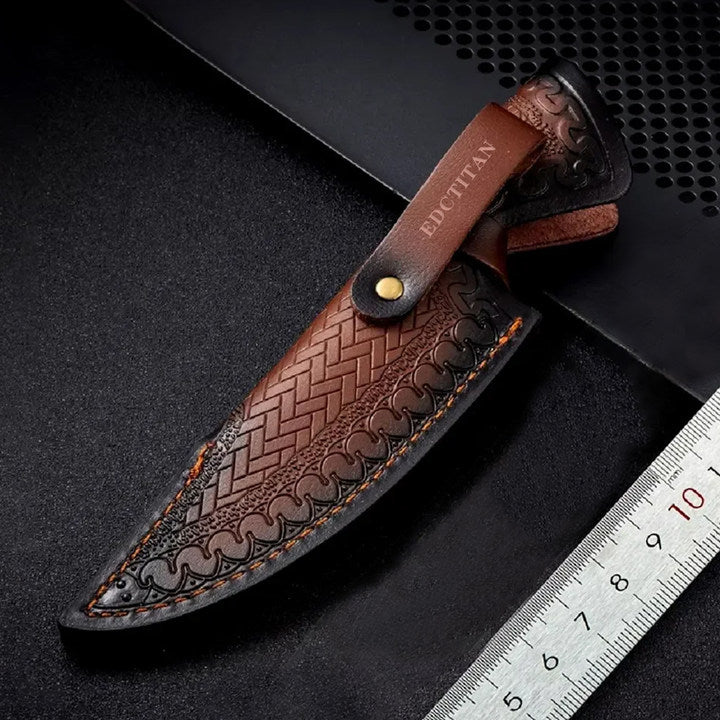 Steel Fixed Blade Knife – Hunting VG10 Leather Sheath Kydex Sheath Outdoor Collector detail image - detail view 8