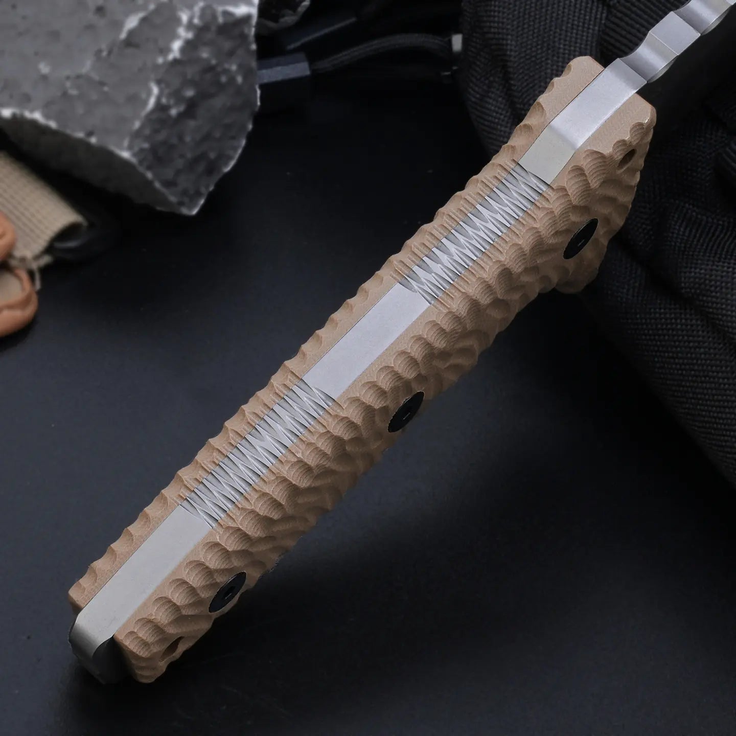 Steel Fixed Blade Knife – Juggernaut Z-WEAR 8mm Overbuilt with Tactical Pry detail image - detail view 5