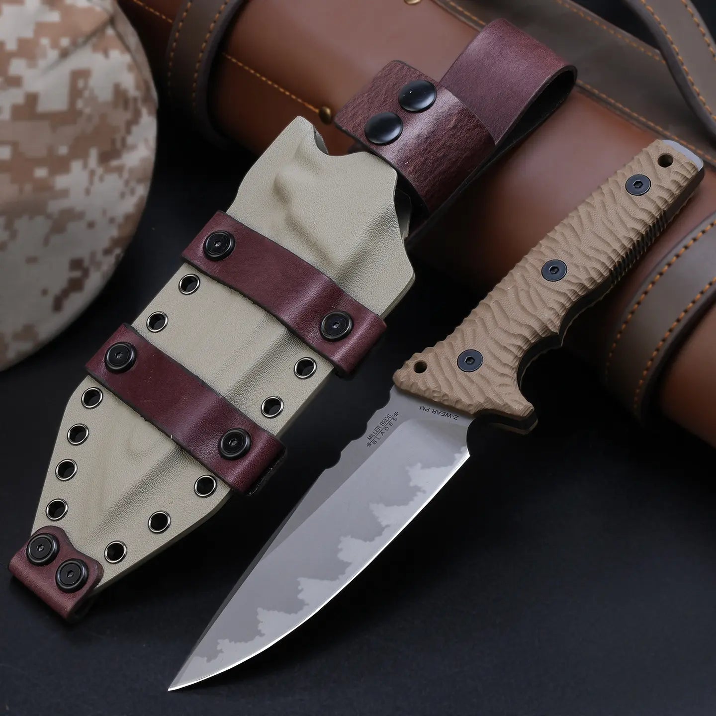 Steel Fixed Blade Knife – Juggernaut Z-WEAR 8mm Overbuilt with Tactical Pry product image