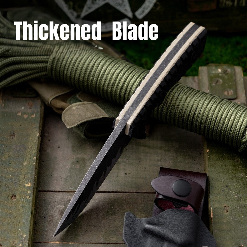 Steel Fixed Blade Knife – Tiger Edge A8 Tactical with Tiger-Pattern 60 HRC with G10 Handle detail image - detail view 6