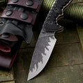 Steel Fixed Blade Knife – Tiger Edge A8 Tactical with Tiger-Pattern 60 HRC with G10 Handle product image