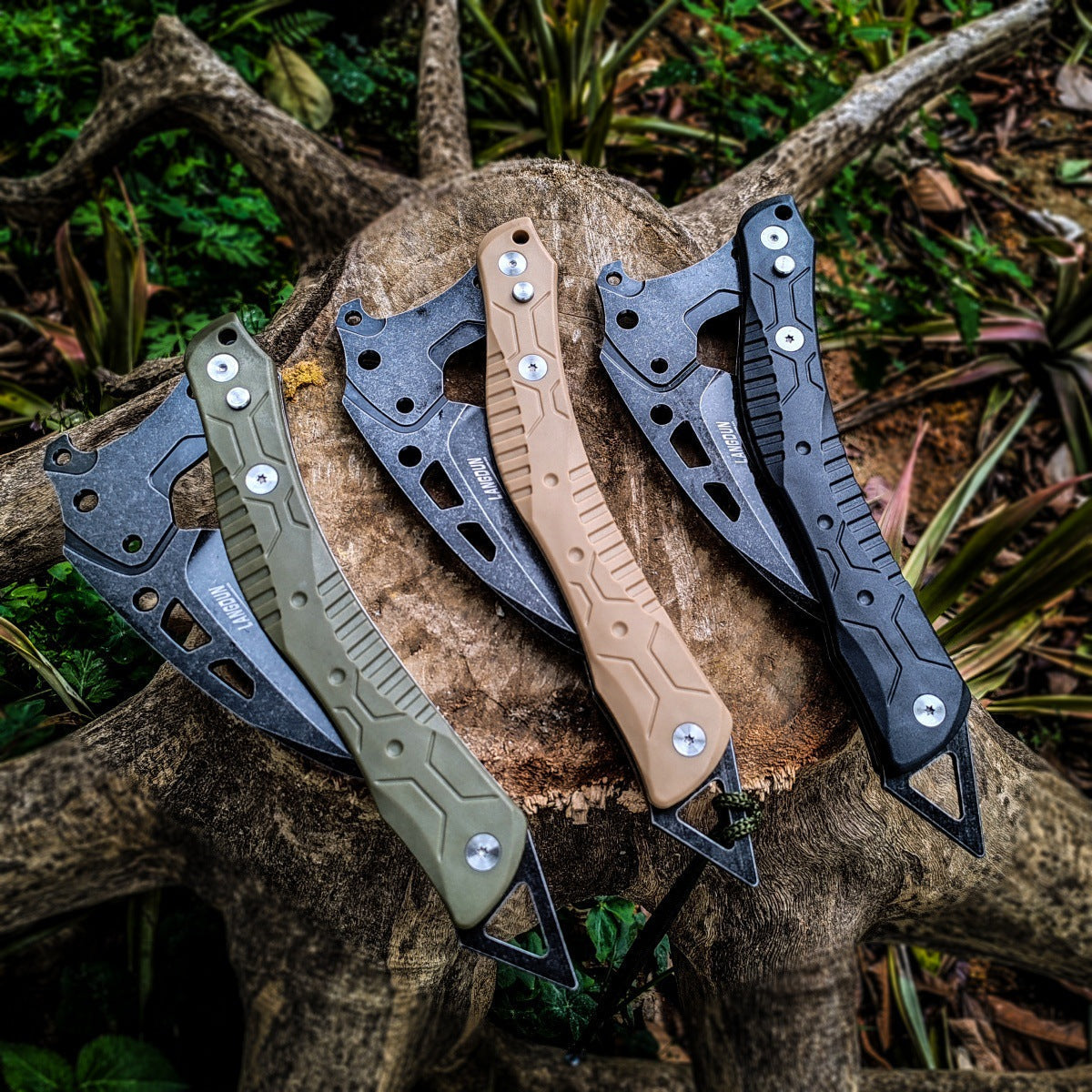 Steel Folding Knife – 3Cr13 Axe with Ice Axe Design Window Breaker EDC Tool detail image - detail view 4