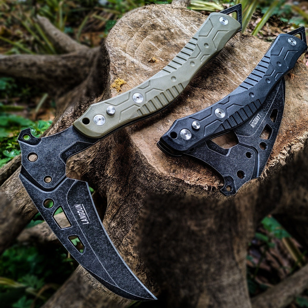 Steel Folding Knife – 3Cr13 Axe with Ice Axe Design Window Breaker EDC Tool detail image - detail view 5