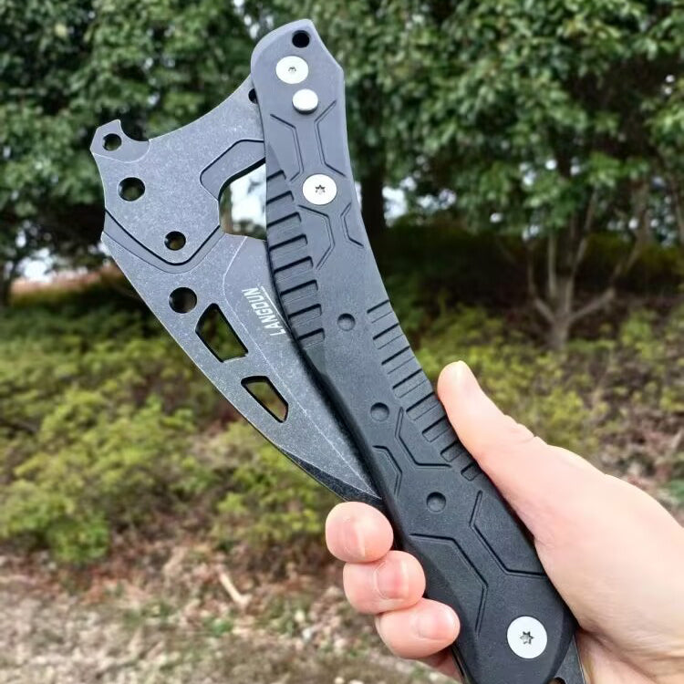 Steel Folding Knife – 3Cr13 Axe with Ice Axe Design Window Breaker EDC Tool detail image - detail view 7