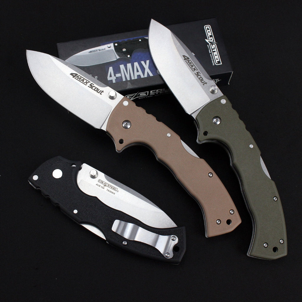 Steel Folding Knife – Cold Pocket Stonewashed Nylon Fiber Handle EDC Camping Tactical detail image - detail view 3