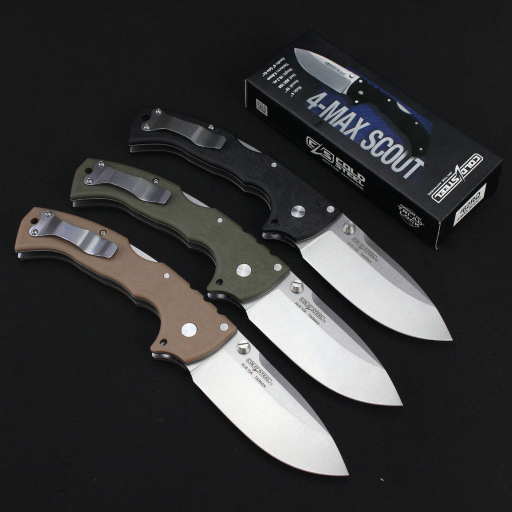 Steel Folding Knife – Cold Pocket Stonewashed Nylon Fiber Handle EDC Camping Tactical detail image - detail view 4
