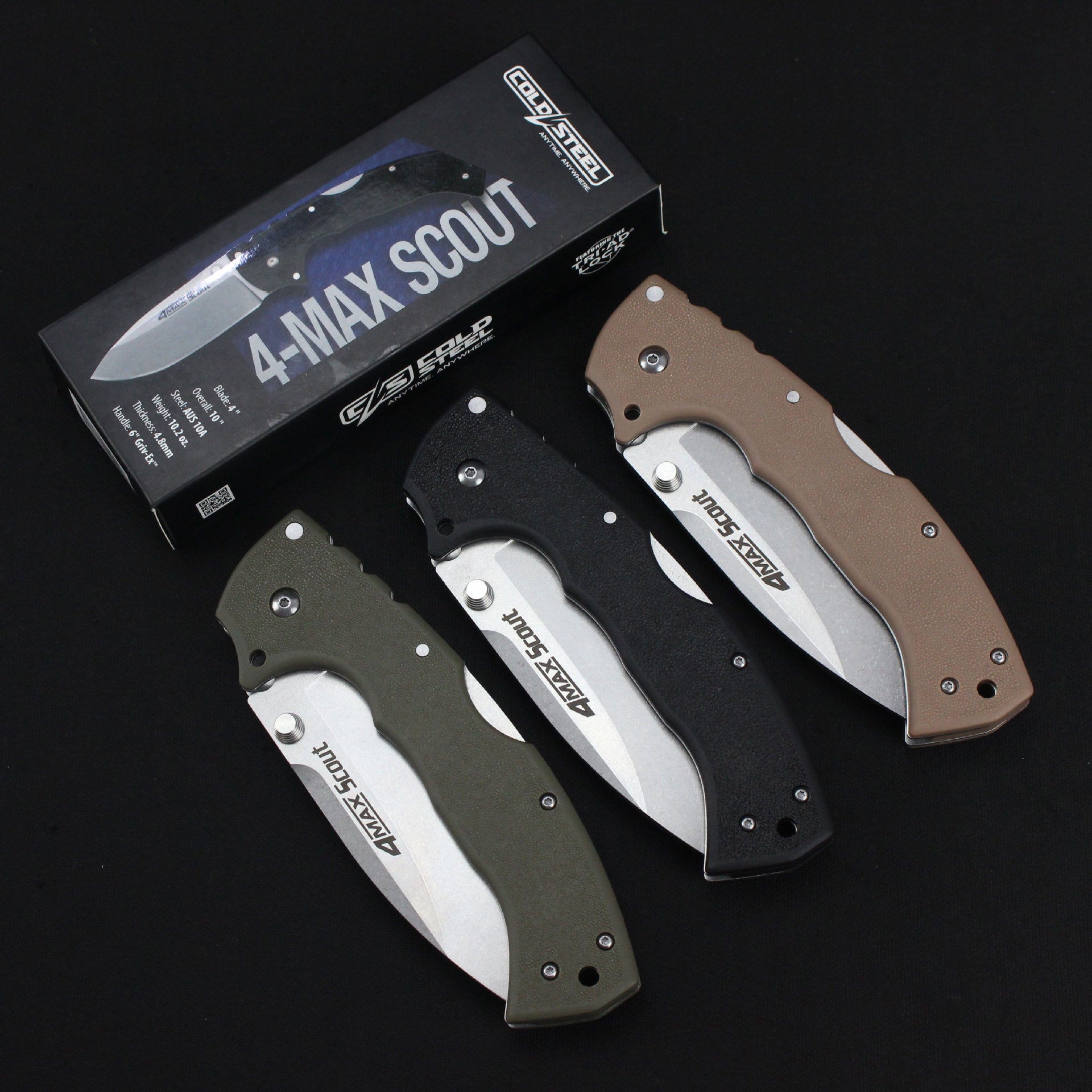Steel Folding Knife – Cold Pocket Stonewashed Nylon Fiber Handle EDC Camping Tactical detail image - detail view 5