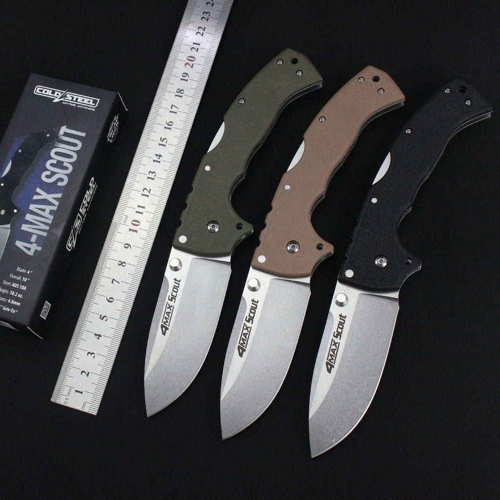 Steel Folding Knife – Cold Pocket Stonewashed Nylon Fiber Handle EDC Camping Tactical detail image - detail view 7