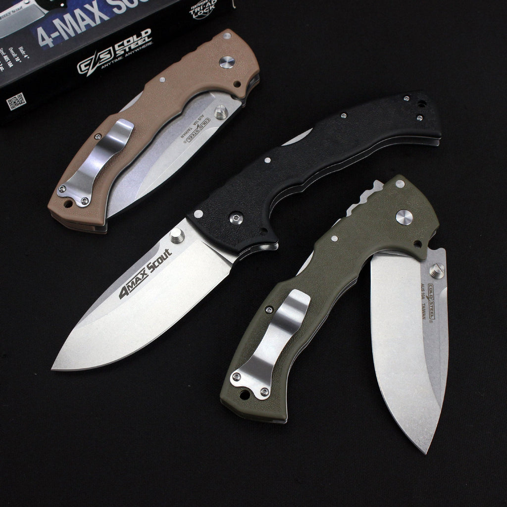 Steel Folding Knife – Cold Pocket Stonewashed Nylon Fiber Handle EDC Camping Tactical product image