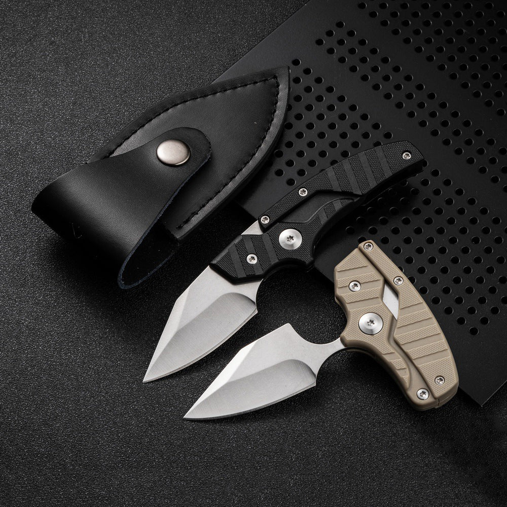 Steel Folding Knife – D2 2-in-1 Transformable Push Dagger EDC Tactical Self Defense detail image