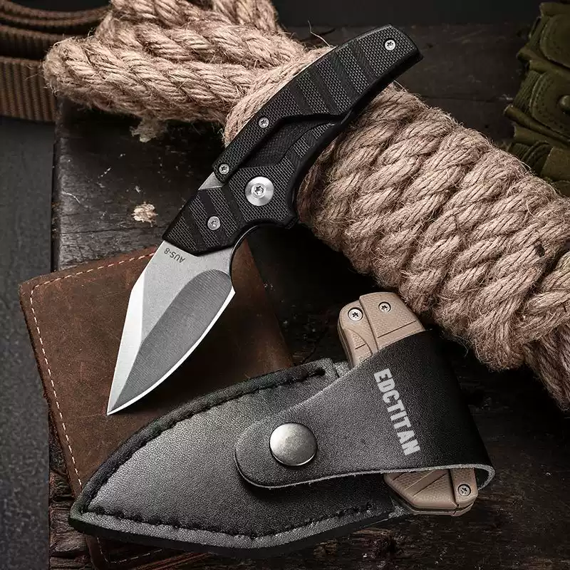 Steel Folding Knife – D2 2-in-1 Transformable Push Dagger EDC Tactical Self Defense detail image - detail view 23