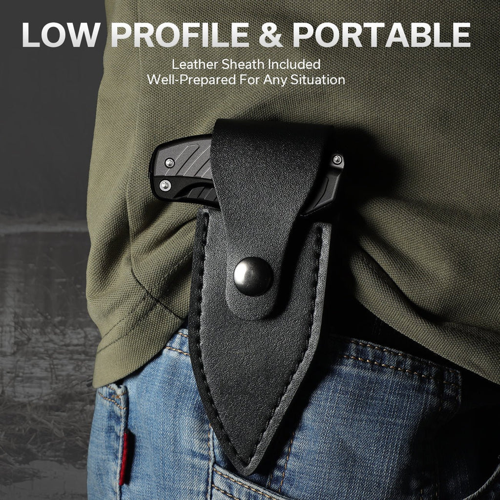 Steel Folding Knife – D2 2-in-1 Transformable Push Dagger EDC Tactical Self Defense detail image - detail view 3